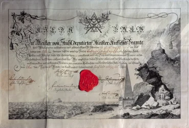 Certificado masónico, 1785